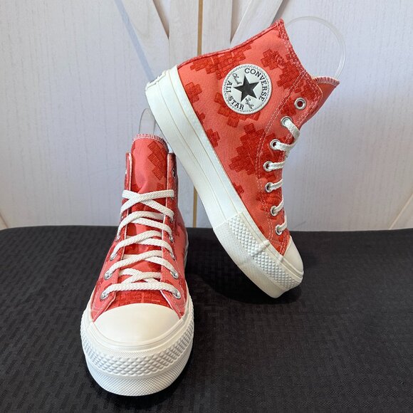 Converse Chuck Taylor All Star Lift Platform Tonal Embroidery Sneakers - Picture 4 of 10